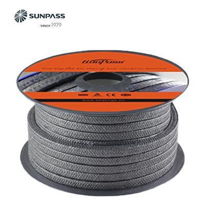 Черное плетеное уплотнение из ПТФЭ Сальниковое уплотнение из графита с наполнителем